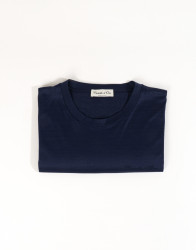Castello d'Oro Navy Blue T-shirt 100% Cotton Regular Fit thumbnail